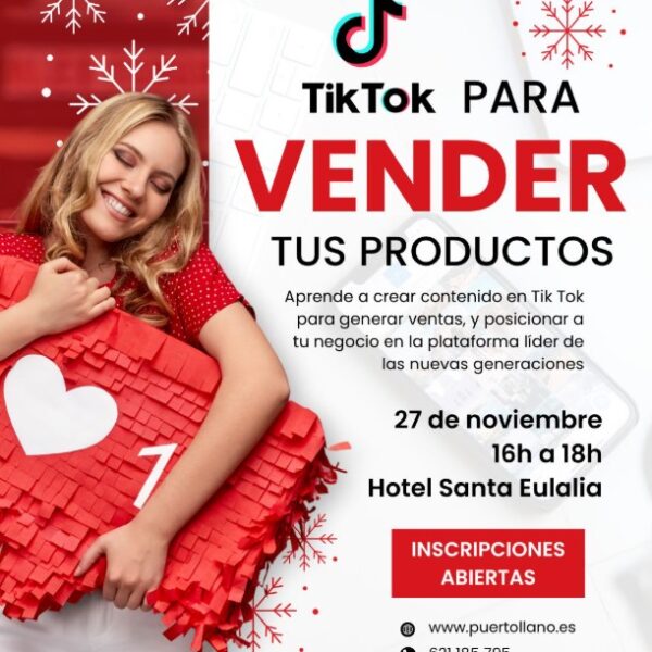 Aprovecha las plazas restantes para el taller de TikTok especializado en comercios locales