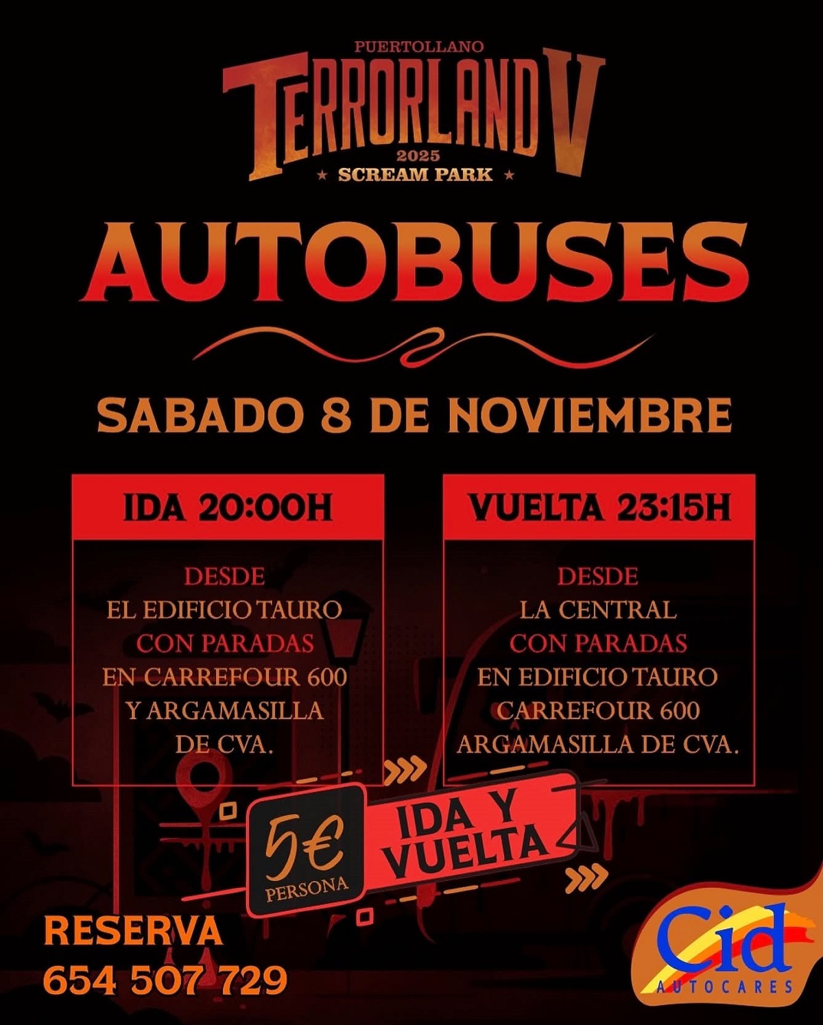 La Central organiza viaje en autobús al parque del miedo ‘Terrorland’ este sábado