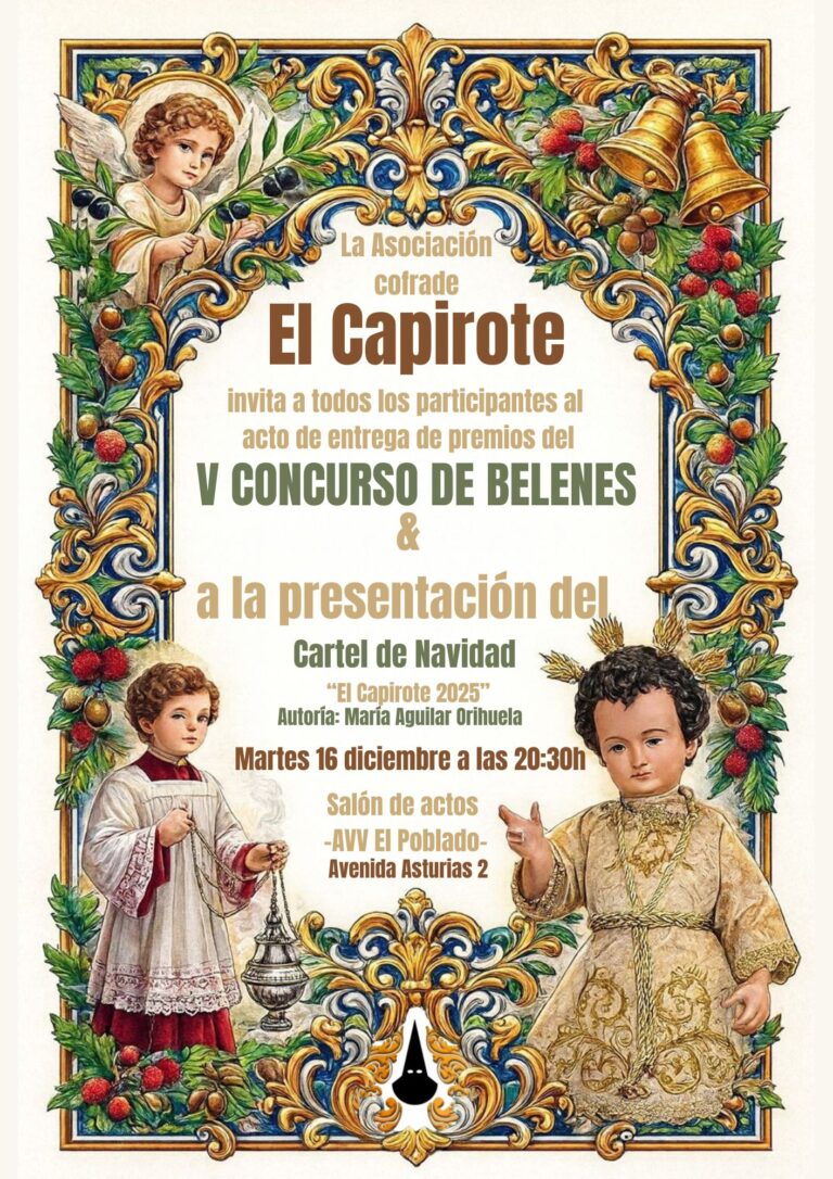 Entrega de Premios del Concurso de Belenes y Presentación del Cartel de Navidad por El Capirote este Martes