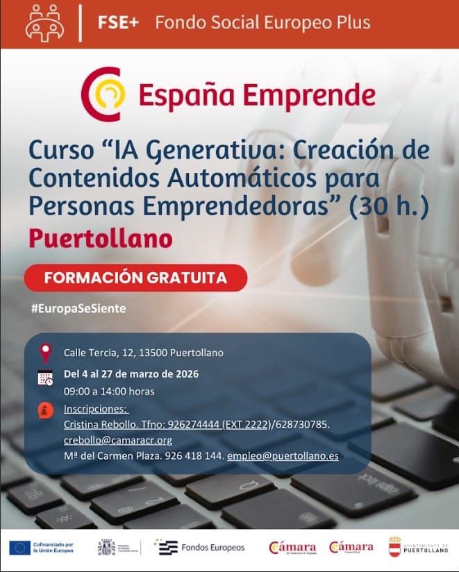 Impulso a la Innovación Creativa: Curso de Inteligencia Artificial Generativa en Puertollano