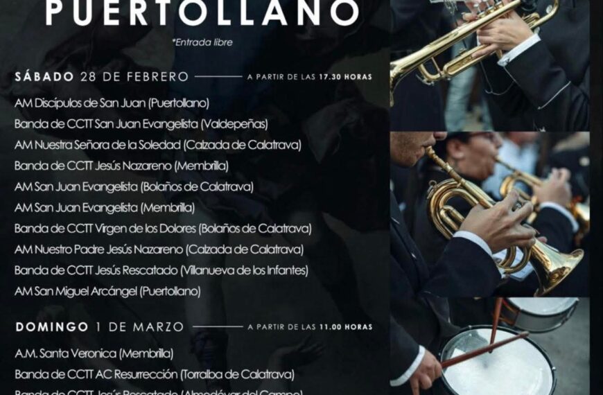 XVIII Certamen Provincial de Semana Santa contará con la actuación de diecisiete bandas y agrupaciones musicales