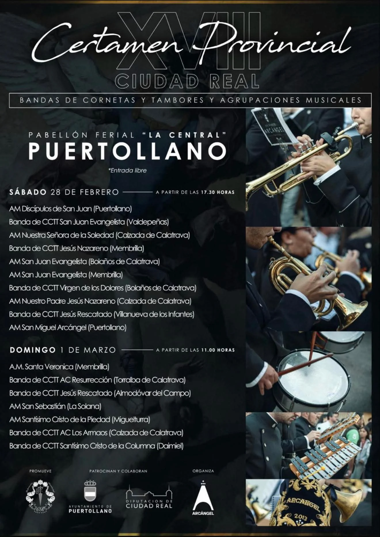 XVIII Certamen Provincial de Semana Santa contará con la actuación de diecisiete bandas y agrupaciones musicales