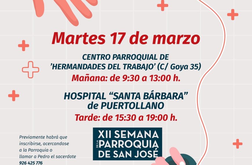 XII Semana de Solidaridad en San José: Participa en la Gran Jornada de Donación de Sangre