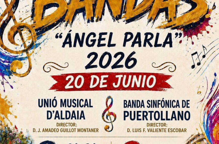 VII Encuentro de Bandas ‘Ángel Parla’: La Banda Sinfónica de Puertollano y la Unión Musical de Aldaia se Unen en una Jornada Musical