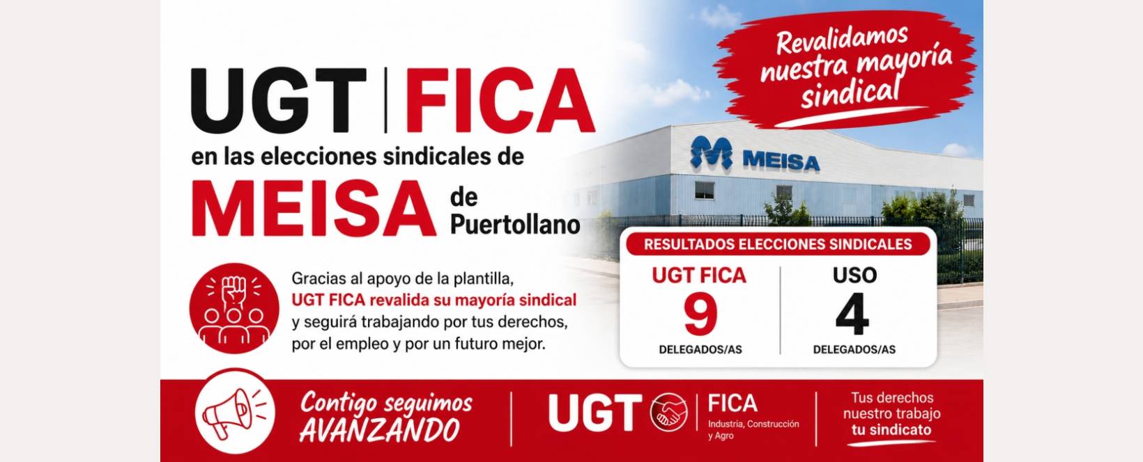 UGT FICA Consolida su Liderazgo Sindical en MEISA Puertollano