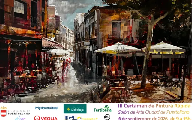 Cartel del III Certamen de Pintura Rapida Salon de Arte Ciudad de Puertollano