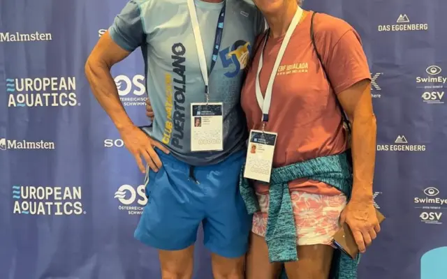 Nadadores del Club Natación Puertollano en el Campeonato de Europa de aguas abiertas en Šamorín