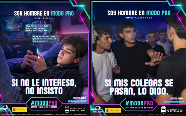 Cartel de la campaña Hombres en modo pro contra la violencia de género