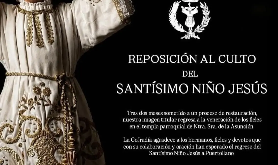 Imagen del Nino Jesus tras su restauracion