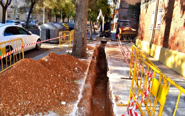Obras de red de abastecimiento de agua en Puertollano