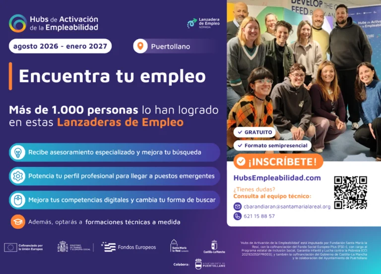 ¡No te quedes fuera! Últimos días para inscribirte en la Lanzadera de Empleo de Puertollano