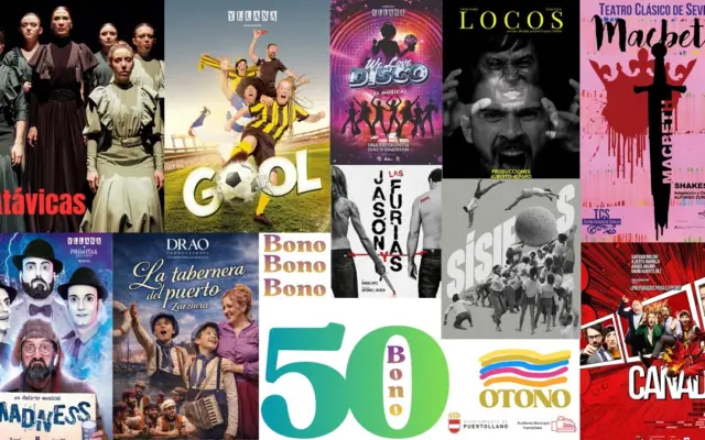 Cartel del Bono50 de la temporada de otoño del Auditorio Municipal de Puertollano