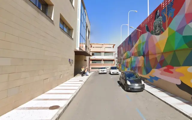 Calle Numancia de Puertollano, con zona de aparcamiento afectada por la prohibición del 8 de septiembre