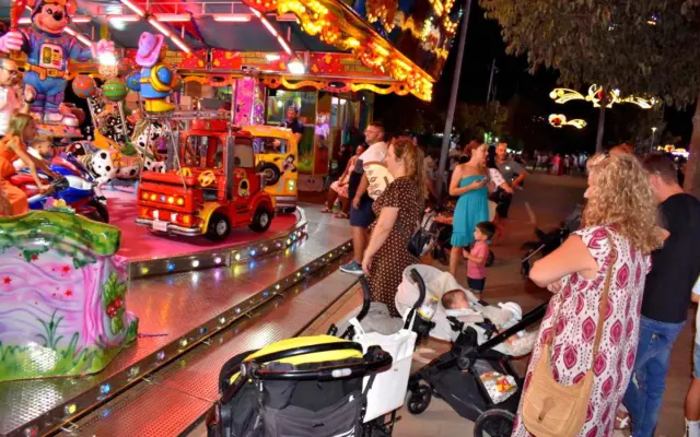 Puestos y atracciones instalados durante las fiestas de Puertollano