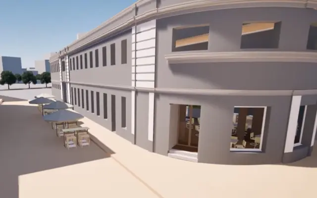 Fachada del mercado de abastos de Puertollano