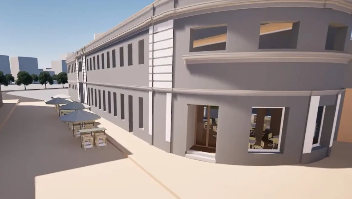 Fachada del mercado de abastos de Puertollano