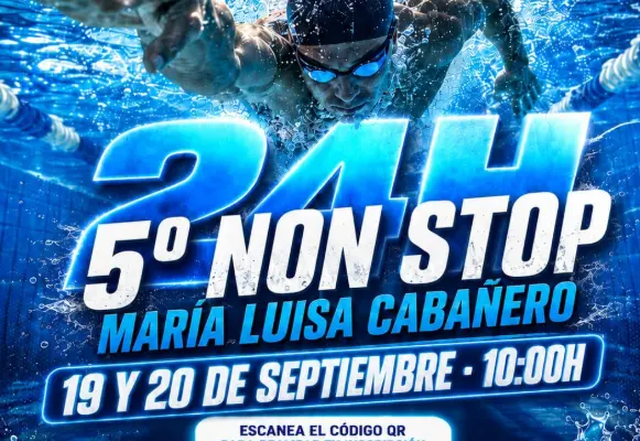 Cartel de la 5ª edición de las 24 Horas Non Stop del Club Natación Puertollano