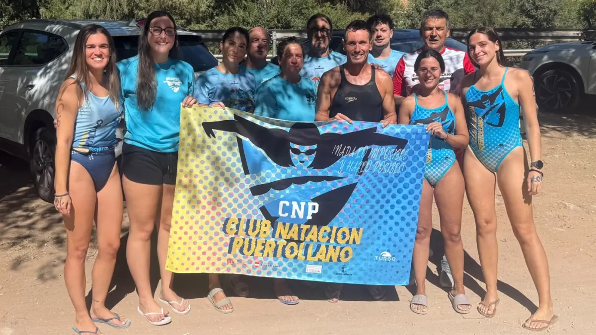 Nadadores del Club Natación Puertollano en el VIII Campeonato Open de Aguas Abiertas en Lagunas de Ruidera