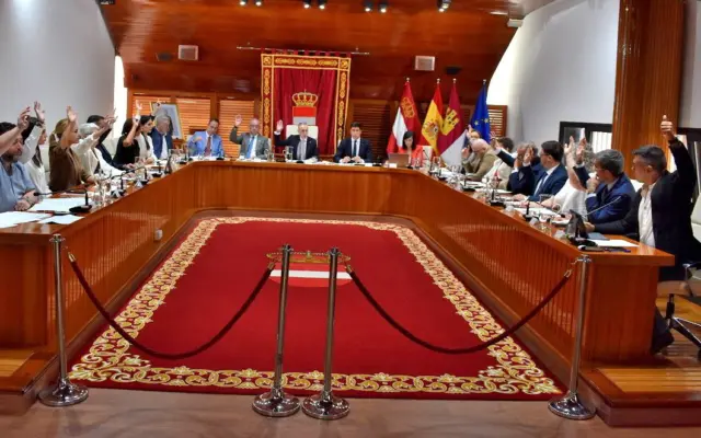 Sesión del Pleno del Ayuntamiento de Puertollano en la que se debatieron los proyectos de Solaria e Hydnum Steel