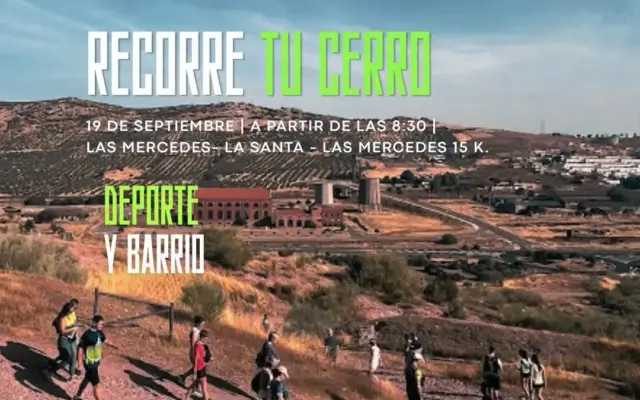 Cartel de la ruta senderista Recorre tu barrio de la asociación de vecinos Las Mercedes