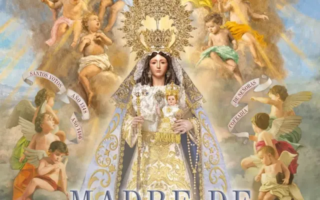Cartel de fiestas de la Cofradía de Señoras con el lema Madre de Puertollano
