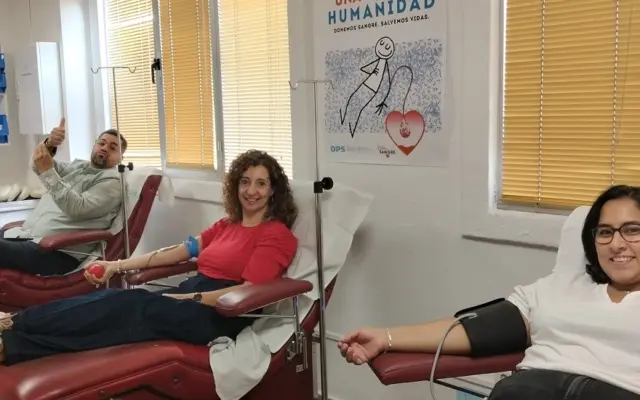 Cartel o imagen de la campaña de donación de sangre de la Congregación de los Dolores en Puertollano